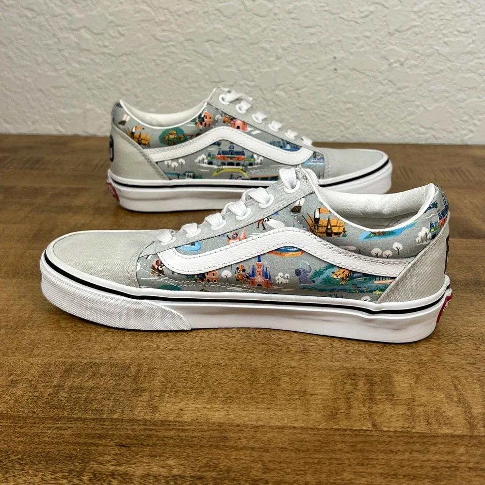Vans Old Skool x Walt Disney World 50th Anniversary Park Map Sz Women 6.5 Men 5